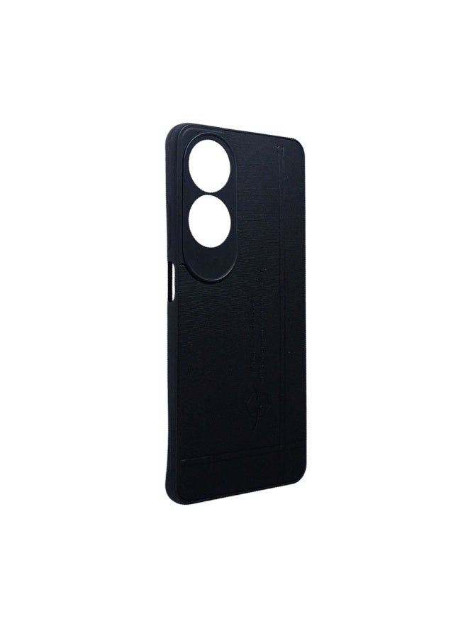 Phone Back Cover leather for Oppo A60 black - Image 2
