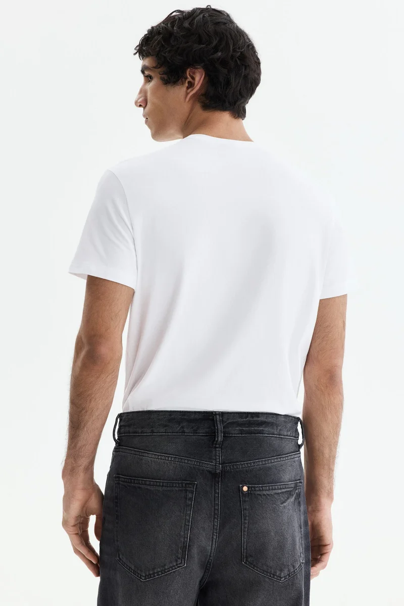 H&M  Round-neck T-shirt Slim fit for Men | Best Price UAE