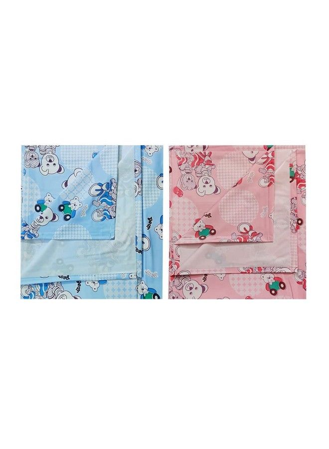 Ecosoft Plastic Sheetpvc Sheet For Kidsrubber Sheet For Babiesbed Wetting Protector(90 X 135 Cm) (Bear Pink & Blue)  - Image 2