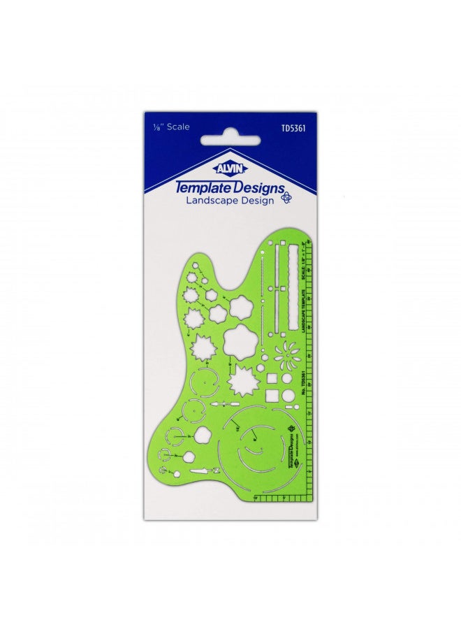 Alvin ALVIN, TD5361, Landscape Design Template, Durable Plastic, Drafting and Architecture Tool for Students and Professionals  - Image 1