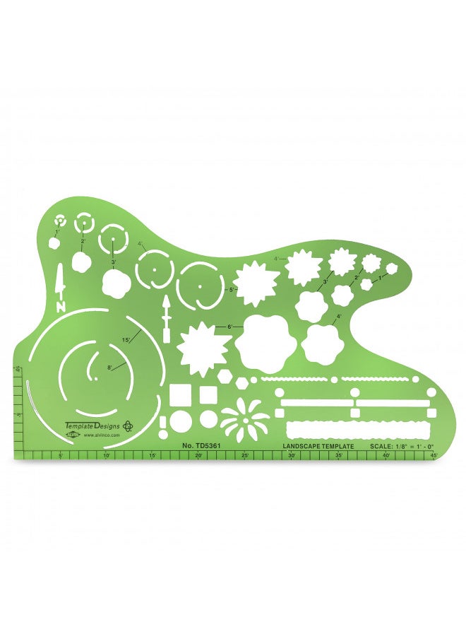 Alvin ALVIN, TD5361, Landscape Design Template, Durable Plastic, Drafting and Architecture Tool for Students and Professionals  - Image 4