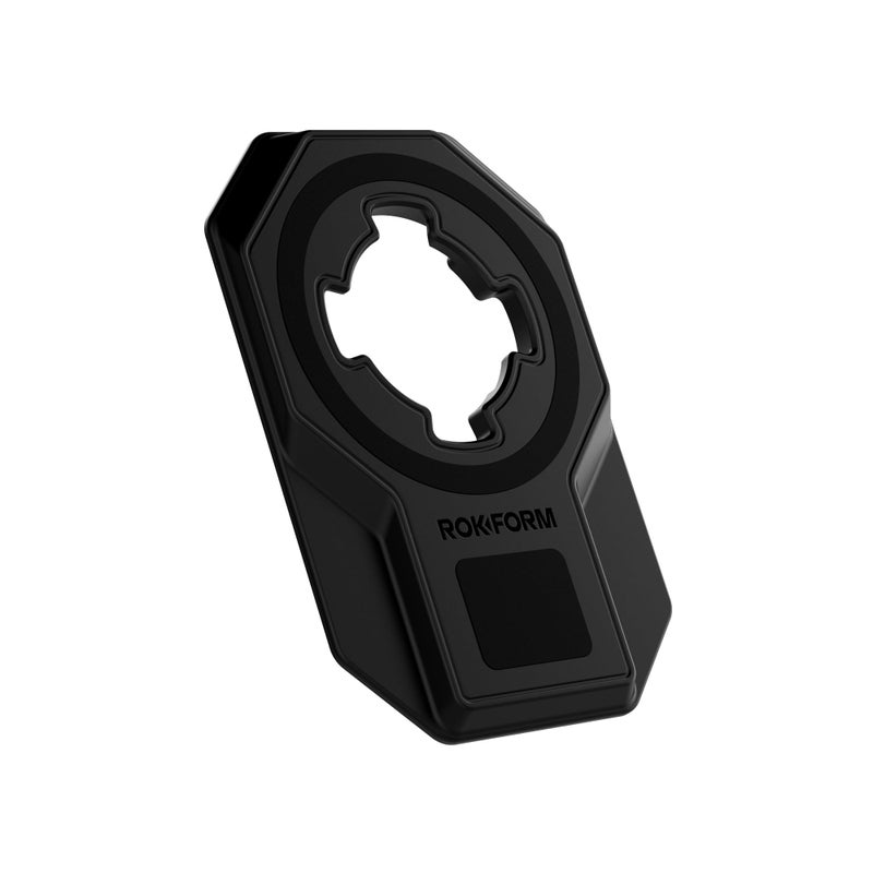 Rokform â€“ Universal Adapter, Twist Lock and Mag Safe Compatible, Magnetic Phone Mount, Adapter Mounts to Almost Any Smartphone, Phone Case, Tablet, or Flat Surface with 3M VHB Adhesive (Black) - Image 1
