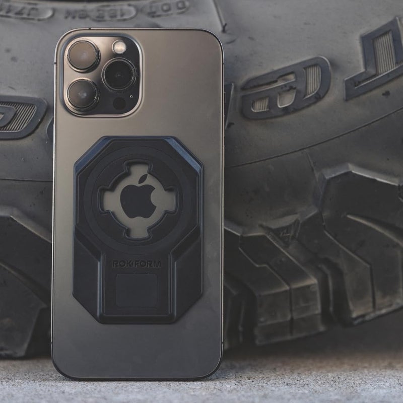 Rokform â€“ Universal Adapter, Twist Lock and Mag Safe Compatible, Magnetic Phone Mount, Adapter Mounts to Almost Any Smartphone, Phone Case, Tablet, or Flat Surface with 3M VHB Adhesive (Black) - Image 3