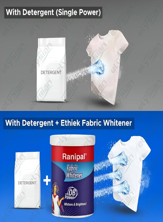 Elysian Ranipal Fabric Whitener/Cloth Whitener for Your White and Colored Clothes | Ranipal Fabric Whitener Powder Detergent, (80Gm) 3Pcs - Image 4