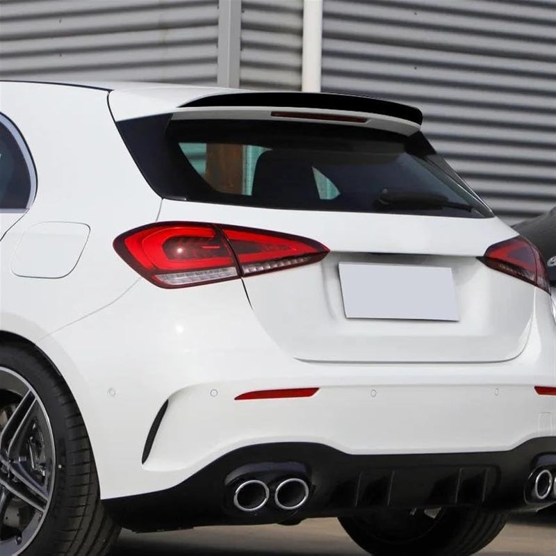 QASULER Carbon Look Rear Bumper Spoiler for A-Class - Image 5