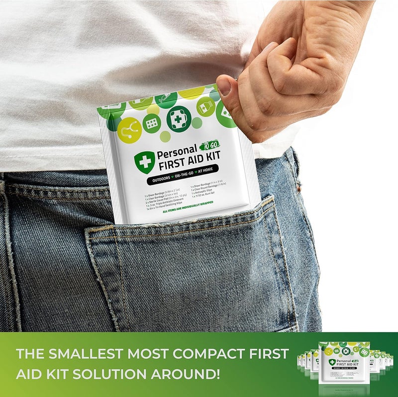 pH Advantage First Aid Emergency Medical Kit Mini and Travel Size  10 Pack  Great for Kids Schools Business Hiking Camping  Wound Care Products Dinos - Image 5