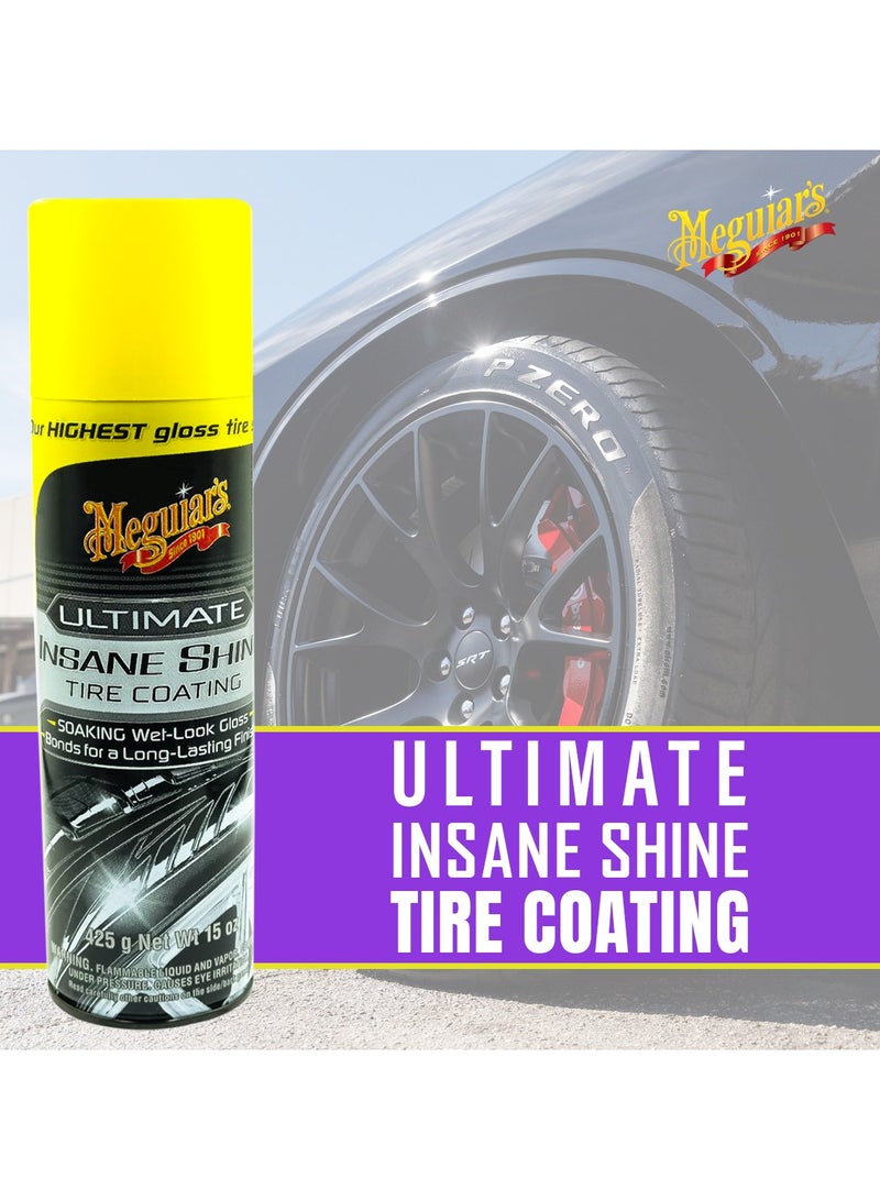 Meguiar's 425g High Gloss Tire Coating Spray Ultimate Insane Shine By Meguiar's - Image 1