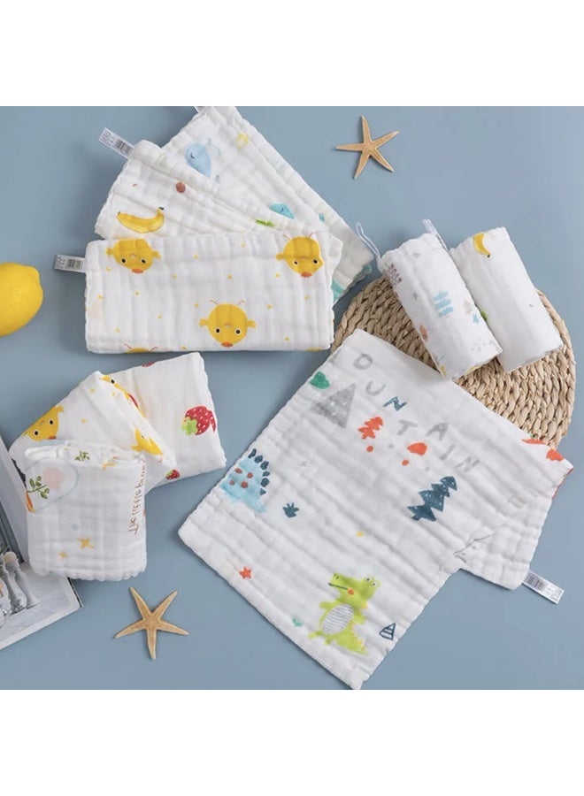 Muslin Baby Burp Clothes 6 Pack Premium Cotton Burping Rags for Newborn Ultra Soft and Absorbent Unisex Spit Up Rags for Boys and Girls هدية تسجيل الطفل المثالية 50X25cm - Image 1