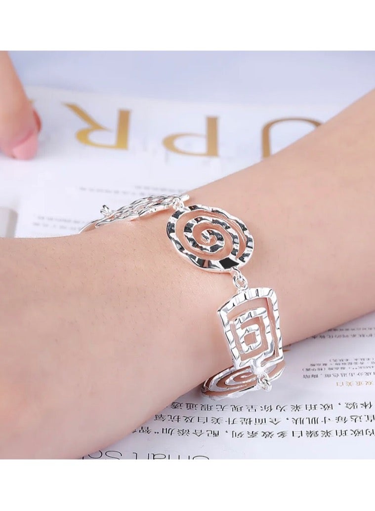 نونز أب اسوارة نسائية مطلية بالفضة الخالصة 925 - Image 1