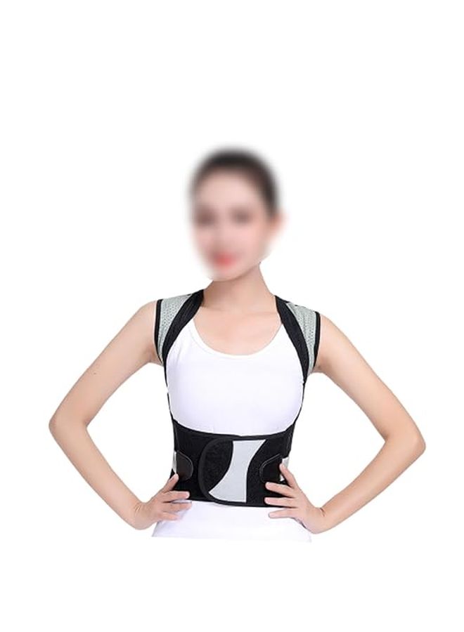 Lightweight Posture Support Belt For Adults Improves Sitting Position Alleviates Back Pain Black XS - Image 1