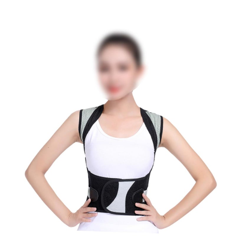 Lightweight Posture Support Belt For Adults Improves Sitting Position Alleviates Back Pain Black XS - Image 2