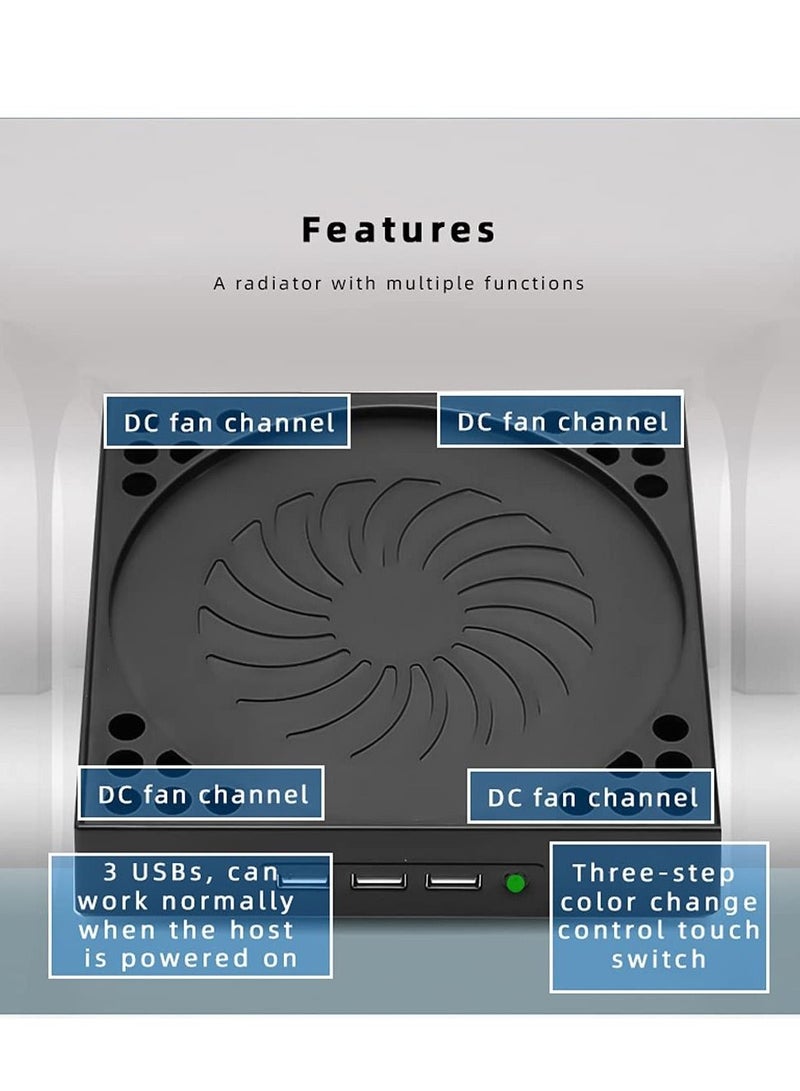 KASTWAVE Cooling Fan for Xbox Series X with 4 Fan and 3 USB Port Xbox Series X External Cooler Turbo Temperature Control Fan Console Standing Mount Cooling System - Image 3