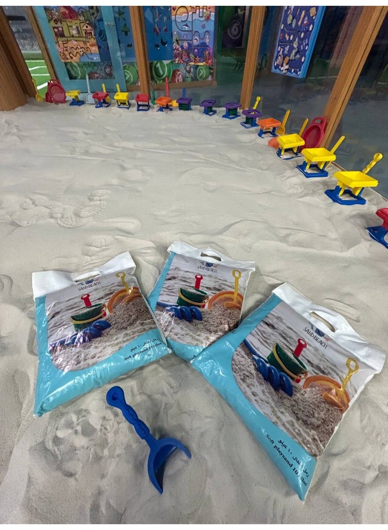 SAND BEACH 1-Sterile white sand weighing 10 kilograms, natural, washed and refined, filtered without dust, safe for children from allergies and skin diseases. - Image 2