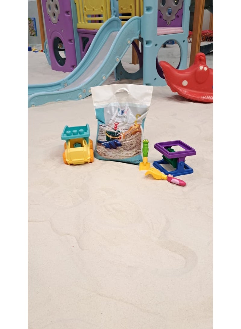 SAND BEACH 1-Sterile white sand weighing 10 kilograms, natural, washed and refined, filtered without dust, safe for children from allergies and skin diseases. - Image 5