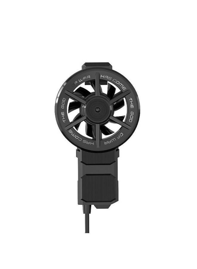 For Android AppleUniversal Mobile Phone Radiator Cooling Back Clip Fan Chicken Game-Color:Fan (plug-in) Black - Image 5