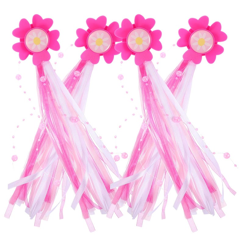 4Pcs Colorful Bike Handlebar Streamers Tassels Easy Install Accessories For Kids - Image 2