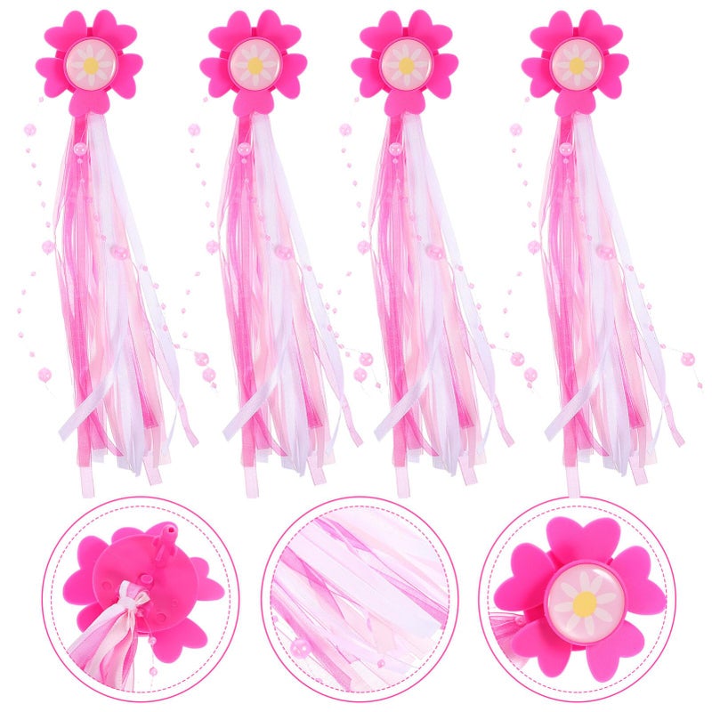 4Pcs Colorful Bike Handlebar Streamers Tassels Easy Install Accessories For Kids - Image 4