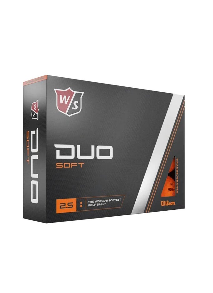 Wilson Duo Soft Orange 12 Golf Balls  - Image 2