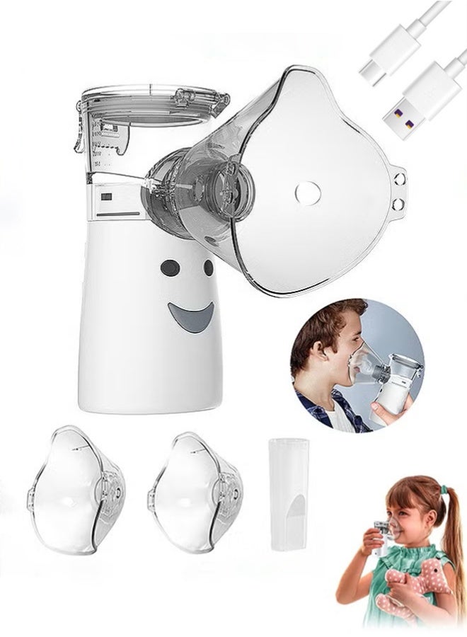 جهاز نيبولايزر محمول بشبكة، 2 أوضاع نيبولايزر محمول، جهاز استنشاق محمول تلقائي للبالغين والأطفال، جهاز استنشاق بالموجات فوق الصوتية بشبكة نيبولايزر للاستخدام المنزلي والسفر - Image 1