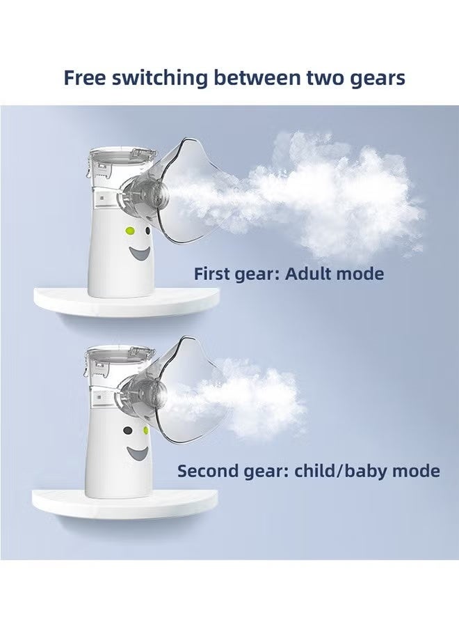 جهاز نيبولايزر محمول بشبكة، 2 أوضاع نيبولايزر محمول، جهاز استنشاق محمول تلقائي للبالغين والأطفال، جهاز استنشاق بالموجات فوق الصوتية بشبكة نيبولايزر للاستخدام المنزلي والسفر - Image 4
