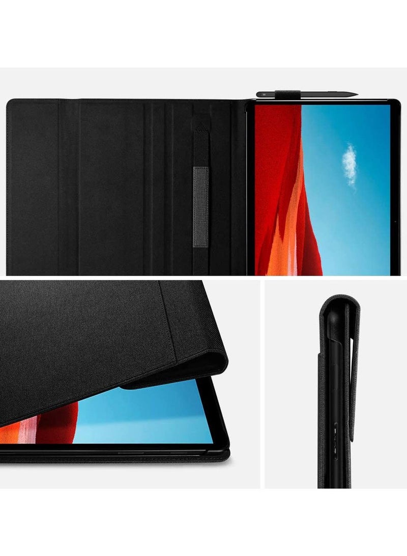 Spigen Stand Folio for Microsoft Surface Pro X Case Cover with Pen Holder (2021/2020/2019) - Black - Image 2