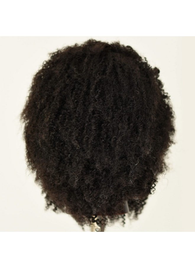Newshair Male Mannequin Head 8"10" 100% Human Hair Curly Hair Hairdresser Cosmetology Mannequin Manikin Training Head Hair And Free Clamp Holder  - Image 5