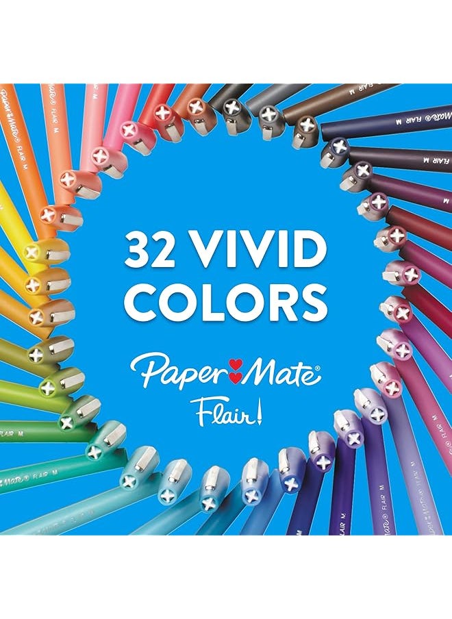 Paper Mate Flair Felt Tip Pens Medium Point 0.7Mm Black 4 Count  - Image 2