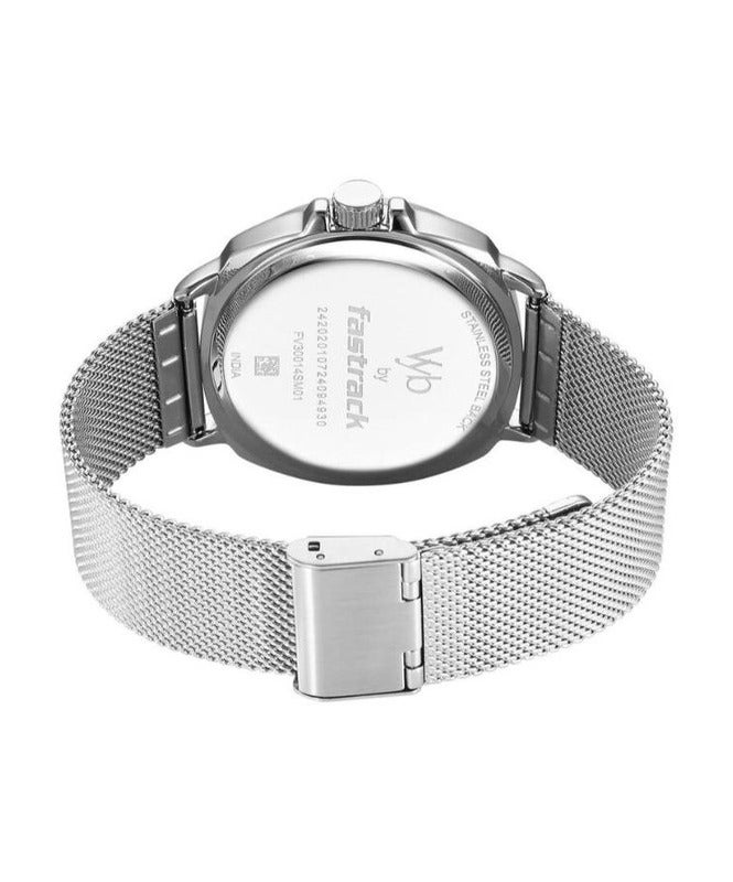fastrack Vyb Pioneer Fastrack By Titan Quartz Analog Silver Dial & Metal Strap Watch For Men fv30014sm01w - Image 5