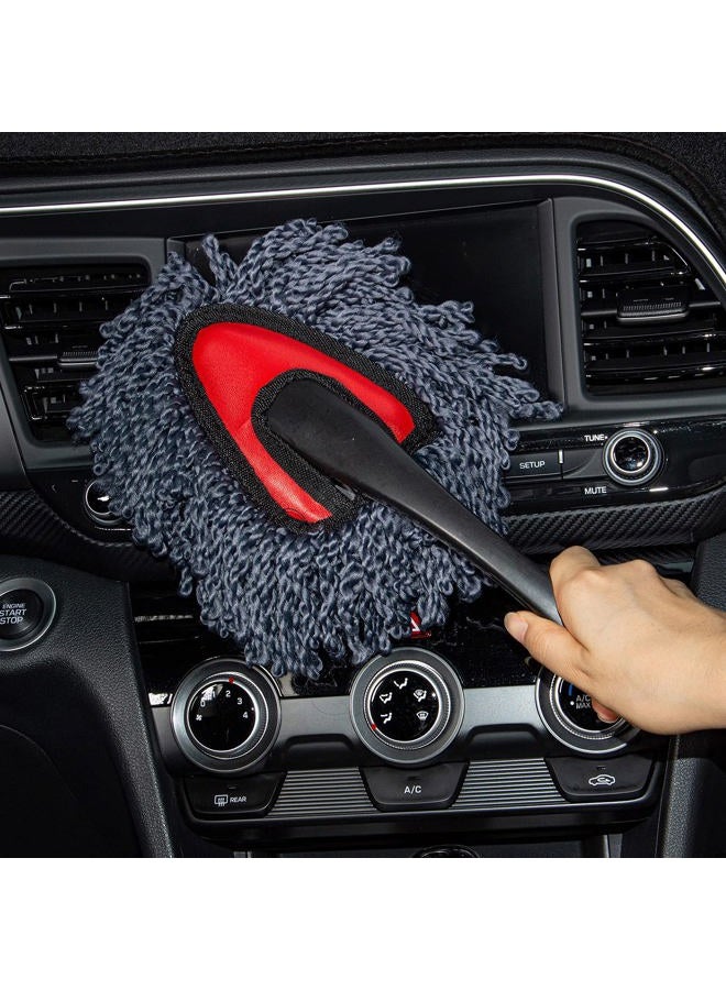 bzczh Soft Microfiber Car Duster Exterior Scratch Free Multipurpose Duster with Extendable Handle for Car, Truck, SUV, RV and Motorcycle - Image 4