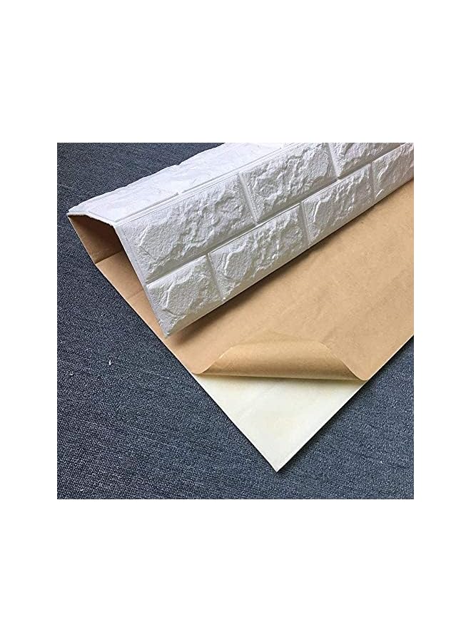 Zaboon 10Pcs 3D Brick Wall Stickers Pe Foam Selfadhesive Wallpaper Removable And Waterproof Art Wall Tiles For Bedroom Living Room Background Tv Decor - Image 5