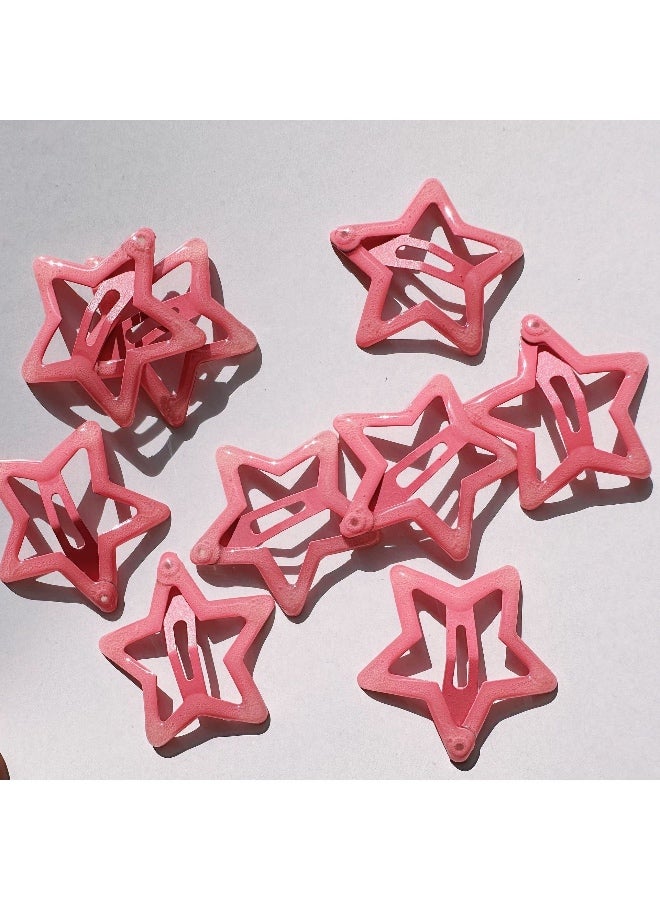 Girls' Sequined Tiny Star Hair Clips - 6 Pcs Non-Slip Metal Snap Barrettes (Suitable for Kids & Teens) - Image 1