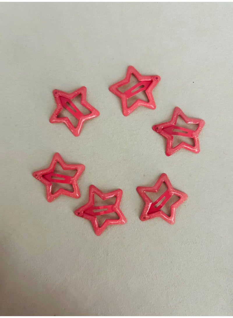 Girls' Sequined Tiny Star Hair Clips - 6 Pcs Non-Slip Metal Snap Barrettes (Suitable for Kids & Teens) - Image 3