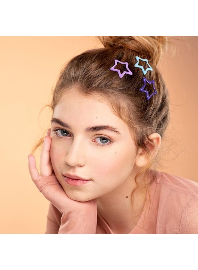 Girls' Sequined Tiny Star Hair Clips - 6 Pcs Non-Slip Metal Snap Barrettes (Suitable for Kids & Teens) - Image 4