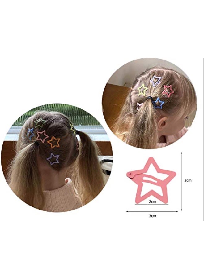 Girls' Sequined Tiny Star Hair Clips - 6 Pcs Non-Slip Metal Snap Barrettes (Suitable for Kids & Teens) - Image 5