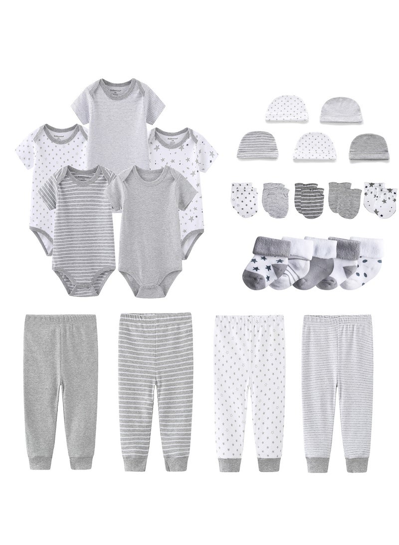 RedMapleTEK 24-Piece Set Of Newborn Baby Jumpsuit, Pants, Hat, Gloves, Socks - Image 1