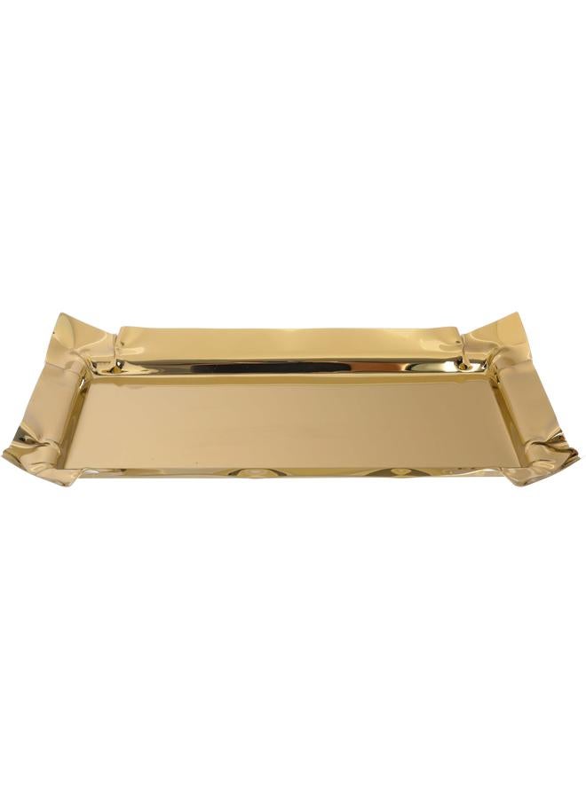 Alsaif Gallery Tofaria Steel Presentation 52 X 28 X 4 Cm Rectangle Gold - Image 1
