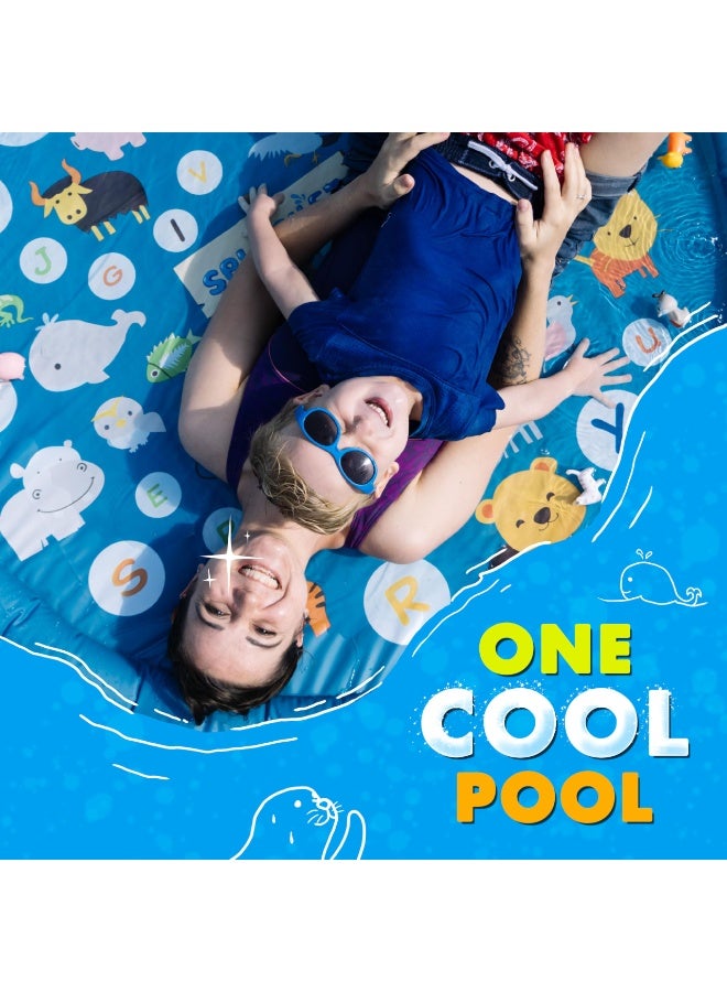 Halamodo 3-in-1 Splash Pad, Sprinkler for Kids Baby Pool for Learning Toddler Sprinkler Pool, 100cm Outside Water Toys,''from A to Z'' Outdoor Play Mat for Babies & Toddlers - Image 5
