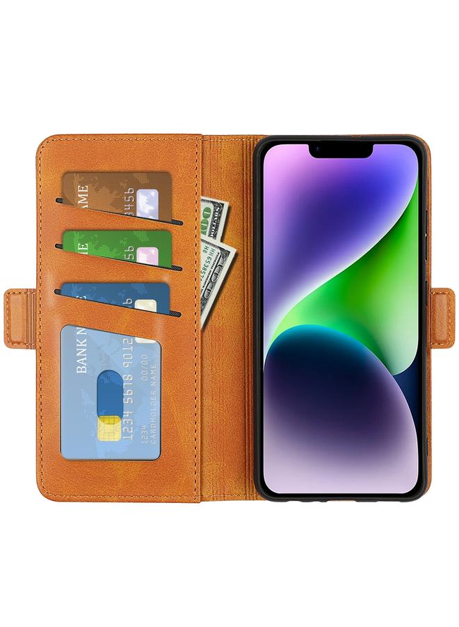 S-TOP Case For iPhone 15 Dual-side Magnetic Buckle Horizontal Flip Leather Phone Case - Image 4