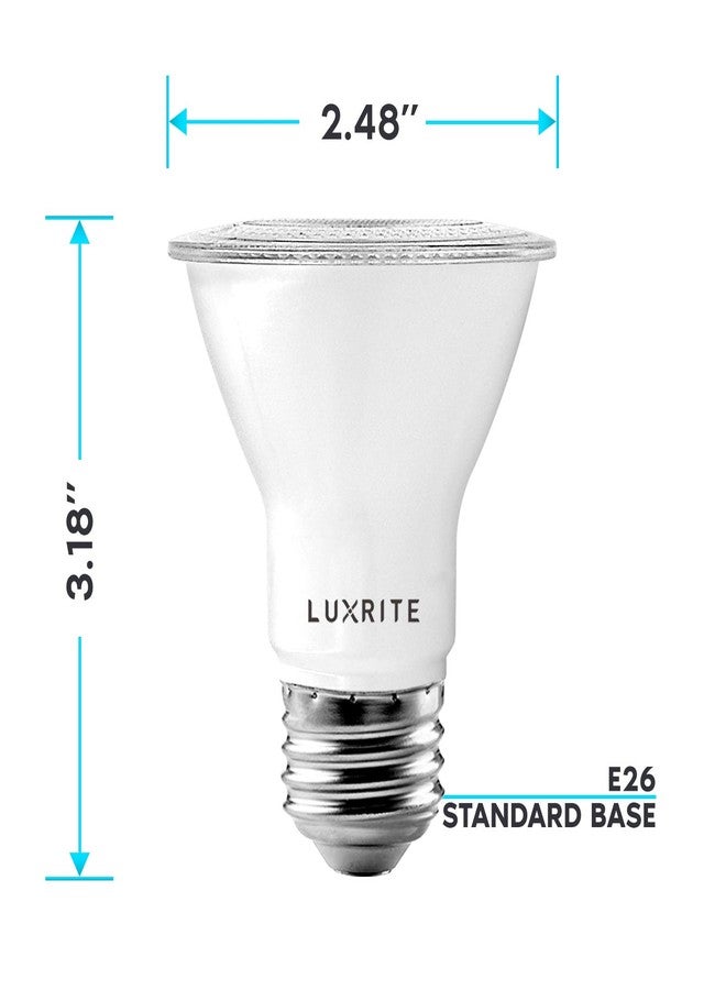 LUXRITE 4 Pack PAR20 LED Bulbs, 50W Equivalent, 3500K Natural White, Dimmable LED Spotlight Bulb, Indoor Outdoor, 7W, 500 Lumens, Wet Rated, E26 Standard Base, UL Listed - Image 4