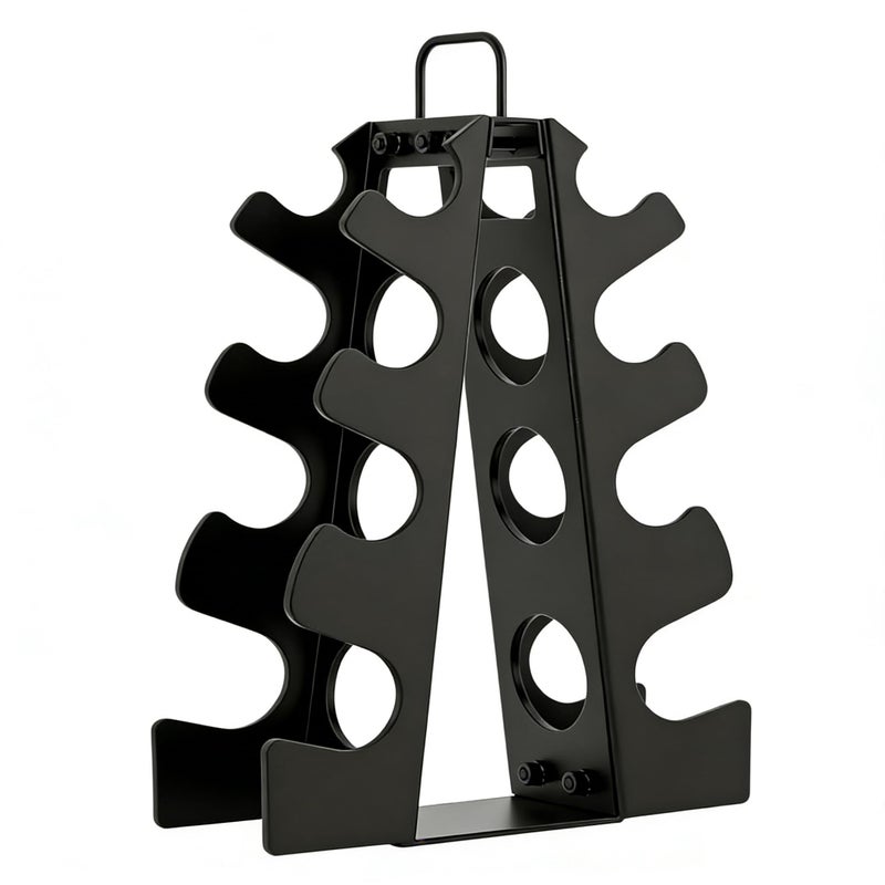 EXBTOKA 3-Tier | 4-Tier Dumbbell Rack for Dumbbells, A-Frame Weight Stand Only, Compact Space-Saving Design for Home Gym, Heavy-Duty Alloy Steel Organization Rack (DUMBBELLS NOT INCLUDED) - Image 1