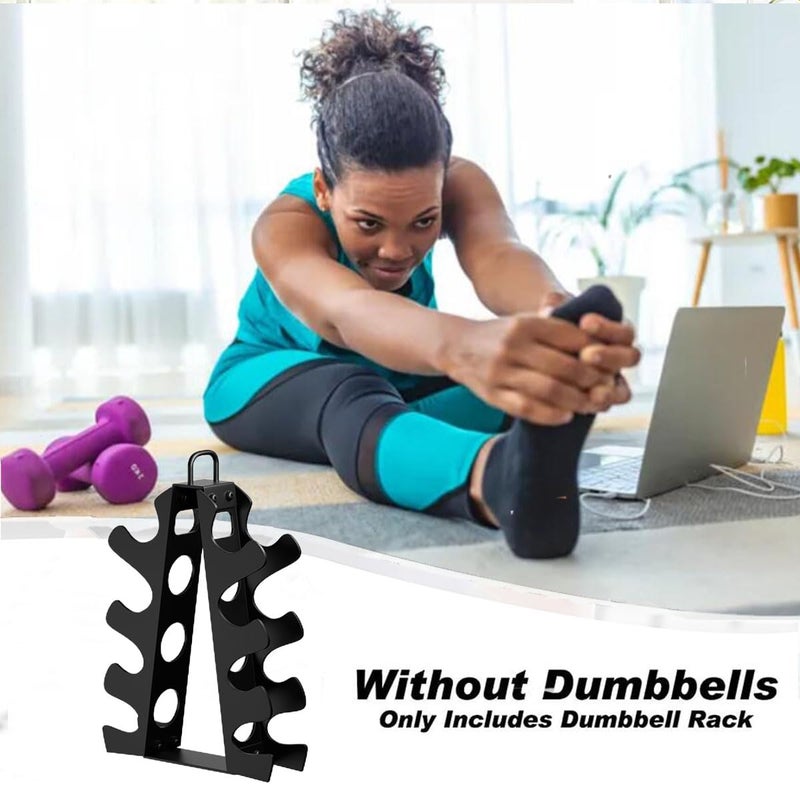 EXBTOKA 3-Tier | 4-Tier Dumbbell Rack for Dumbbells, A-Frame Weight Stand Only, Compact Space-Saving Design for Home Gym, Heavy-Duty Alloy Steel Organization Rack (DUMBBELLS NOT INCLUDED) - Image 2