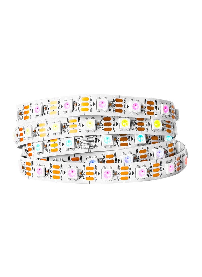 BTF-LIGHTING BTF-LIGHTING WS2812B IC RGB 5050SMD Pure Gold Individual Addressable LED Strip 3.28FT 60LED 60Pixel/m Flexible Full Color IP30 DC5V for DIY Chasing Color Project(No Adapter or Controller)  - Image 1