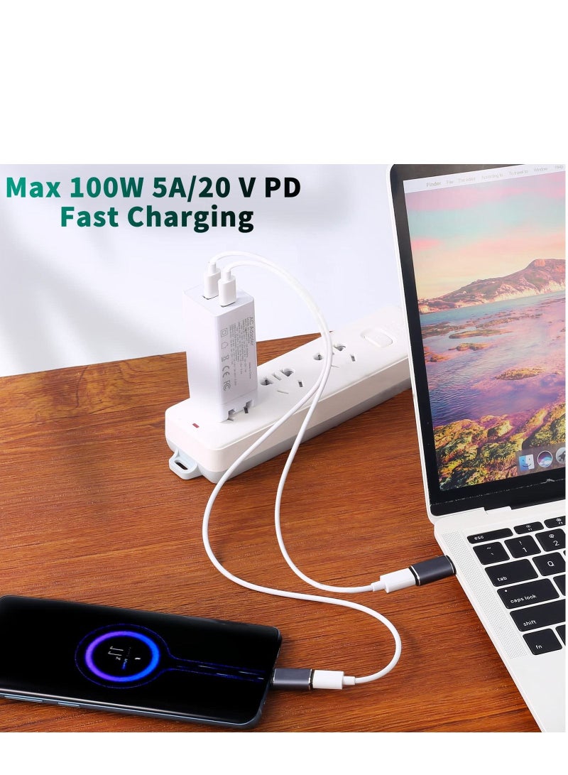 Y&D Type-C Magnetic Adapter, 2 Straight Adapters, and Extra Plugs, Support Thunderbolt 4/ Usb4.0/ Pd 100w Fast Charging, Compatible with Macbook Huawei More USB C Devices - Image 4