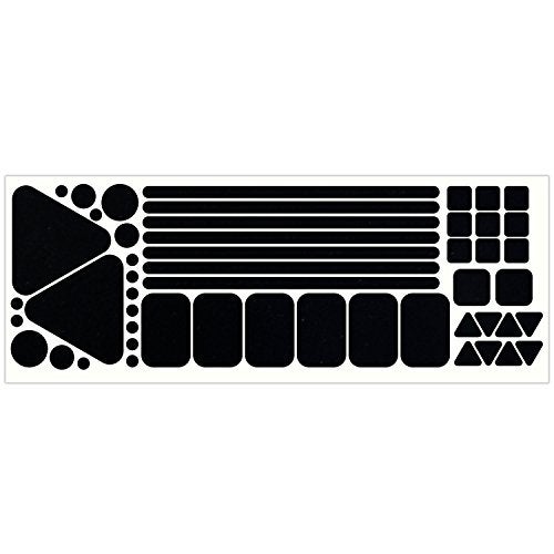 LiteMark Reflective Sticker Pack – Bicycle, Motorcycle & Helmet Reflectors for Safety & Night Visibility (Black, Pack of 51 Pcs) - Image 5