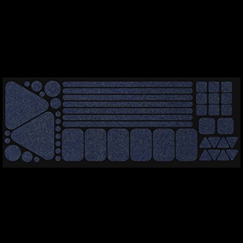 LiteMark Reflective Sticker Pack – Bicycle, Motorcycle & Helmet Reflectors for Safety & Night Visibility (Black, Pack of 51 Pcs) - Image 2