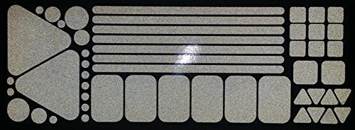LiteMark Reflective Sticker Pack – Bicycle, Motorcycle & Helmet Reflectors for Safety & Night Visibility (Black, Pack of 51 Pcs) - Image 3