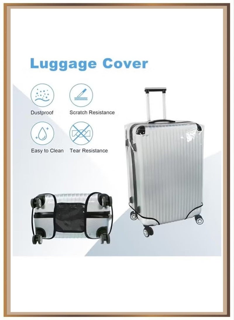 Luggage Cover,3 Pieces Clear PVC Suitcase Covers Protector For Tsa Approved,Suitcase Cover Set For 20 24 28 Inch Luggage - Image 5