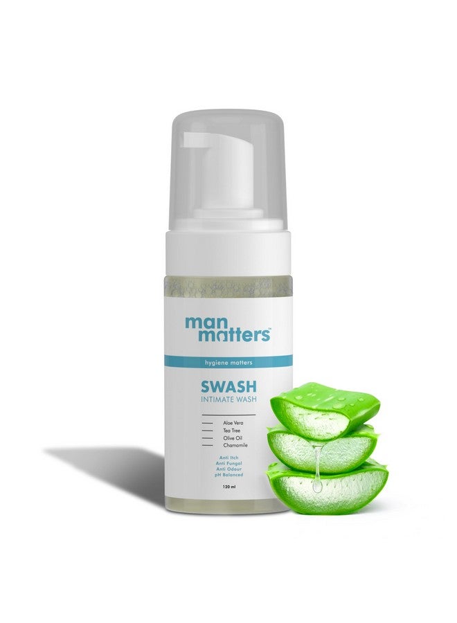 Man Matters Intimate Wash with Aloe Vera, Tea Tree for Men Anti Bacterial, Anti Itch, Anti Odour | Better Private Parts Hygiene| pH Balanced Intimate |120 ml - Image 1