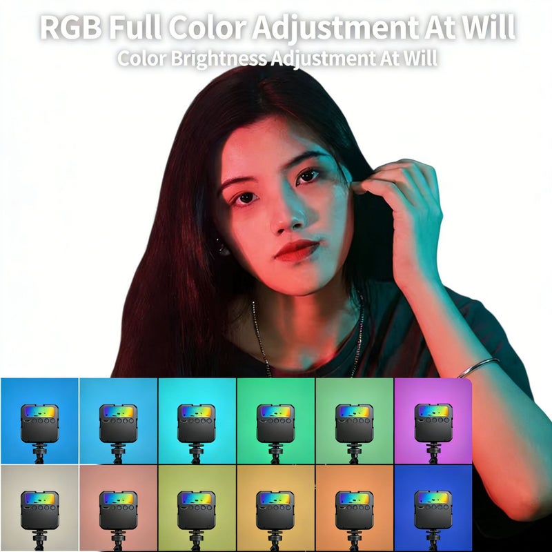 ضوء تعبئة LED محمول RGB للتصوير الذاتي والبث المباشر - Image 4