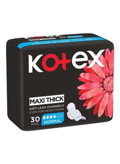 Kotex Anti-Leak Maxi thick Pads with Wings - Normal 30 Pads  - Image 2